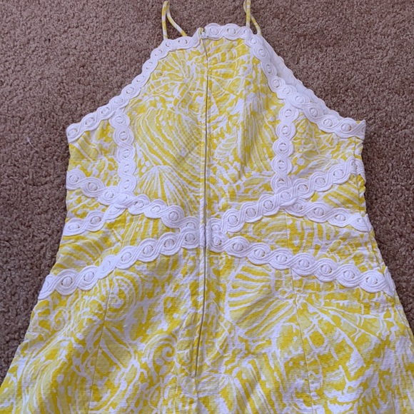 Lilly Pulitzer Yellow and White Dress Size 8 - Picture 3 of 3